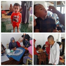 Gregét Nyawiji Sehat secara serempak Kalurahan Sidoharjo salah satunya  di Padukuhan Pulekulon, Doro